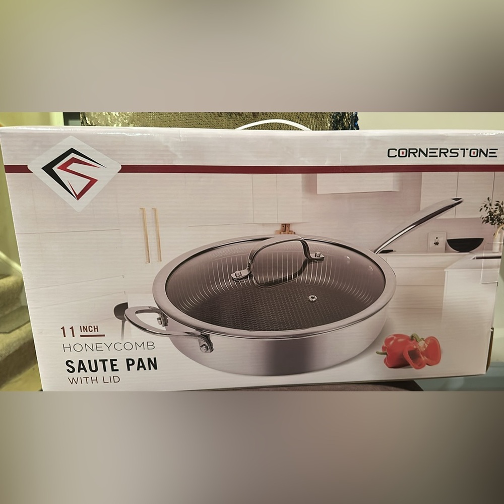 Cornerstone Silver Saute Pan with Lid